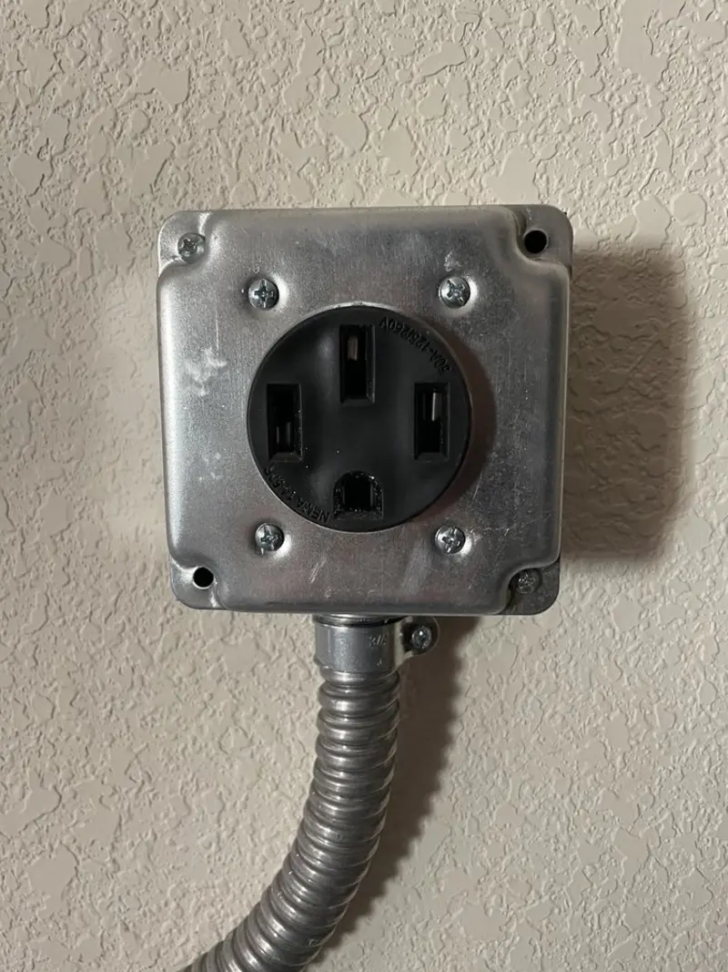 NEMA 14-50 outlet installed for Electrical Panel Upgrade in Prairie View